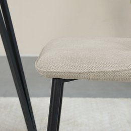 Chaise de salle à manger Giselle [lot de 2] [tissu lin]