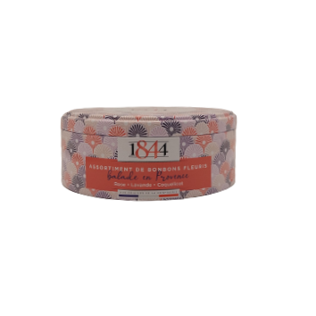 Lavendel Rose Poppy assortiment snoepjes - Metalen doos - 200g