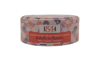 Lavendel Rose Poppy sortiment slik - Metalæske - 200g