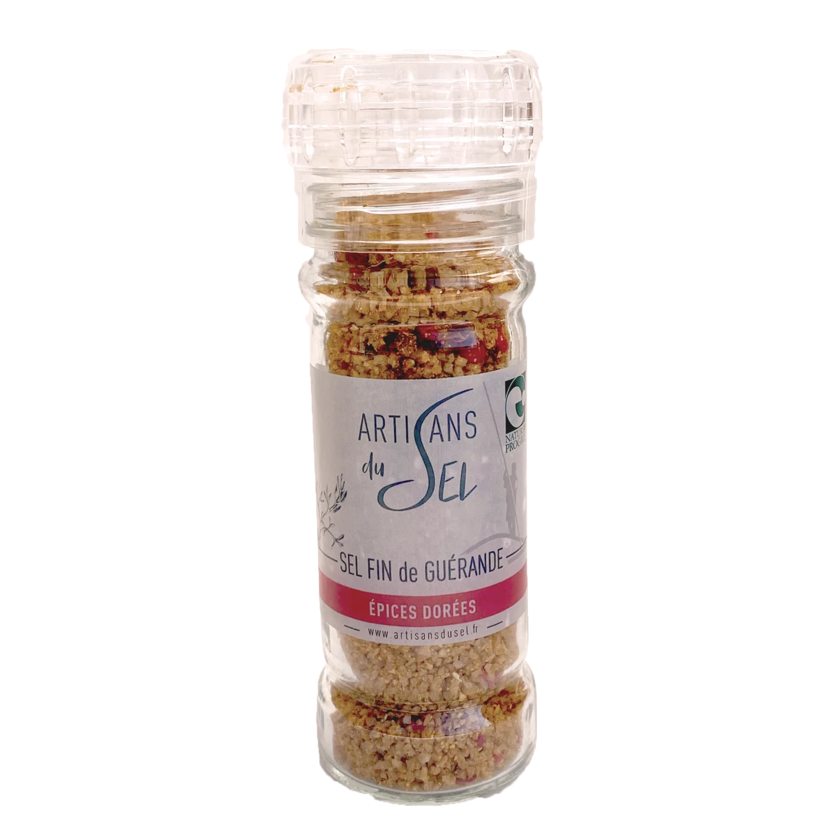 End of Guérande Salt with golden spices - 80g rechargeable mill | Salt craftsmen