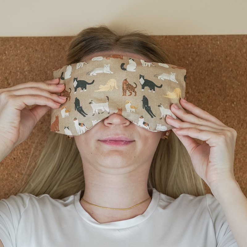 Eye pillow with organic spelled & organic lavender-Cats