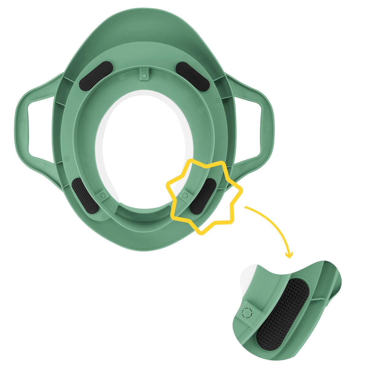 Reductor de inodoro confort con asas