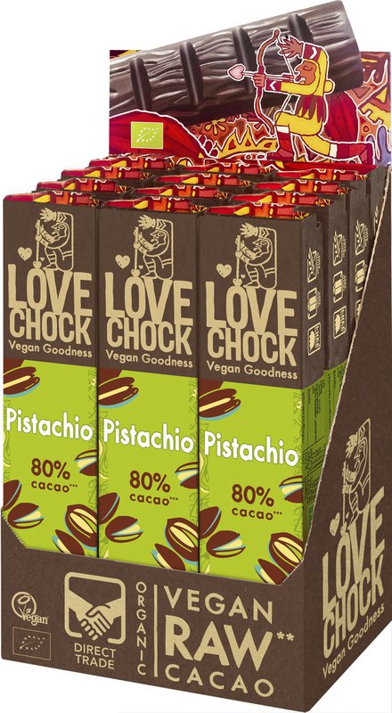 80 % Schokolade mit Pistazien – Bio, roh, pflanzlich und nachhaltig