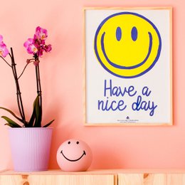 Riso-Poster A3 Smiley, ich wünsche dir einen schönen Tag