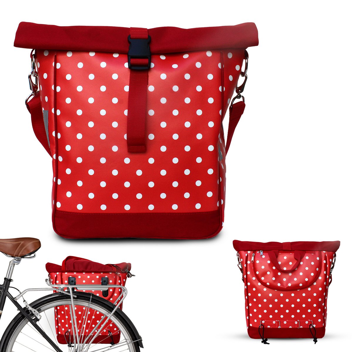 Bolsa de bicicleta para la bolsa de bolsas de silla de montar en bicicleta, con una correa para colgar, impermeable - Diamante Copy