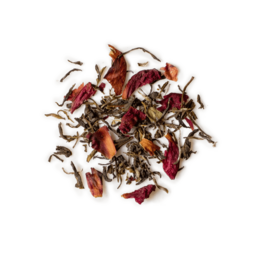 W 2.1 Softpack: Gearomatiseerde witte thee ⁄ groene theemelange met bloemblaadjes en lychee-smaak