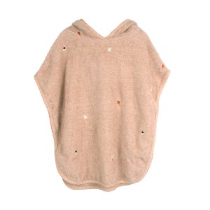 Embroidered beach poncho GOTS - Frappé
