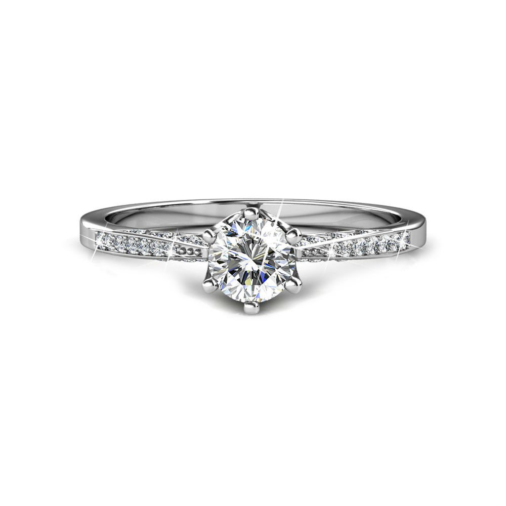Bague Destiny - ArgentÃ© et Cristal