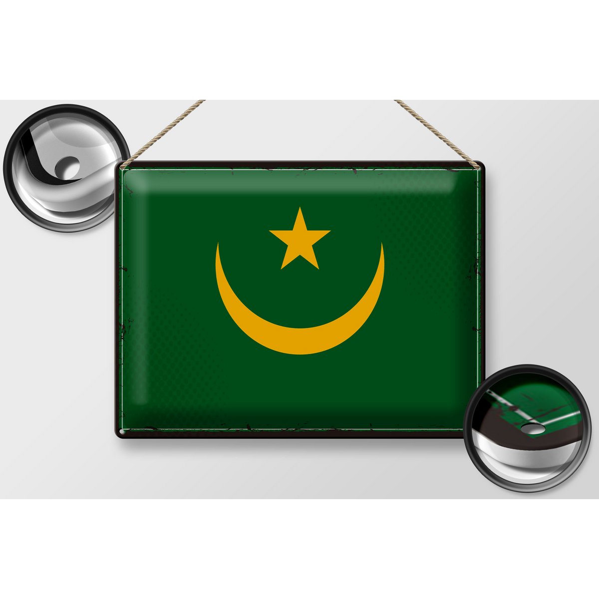 Tin Sign Flag Mauritania 40x30cm Retro Flag
