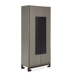 WARDROBE 85X45X195 MINDI WOOD GRAY/BLACK TH2650122