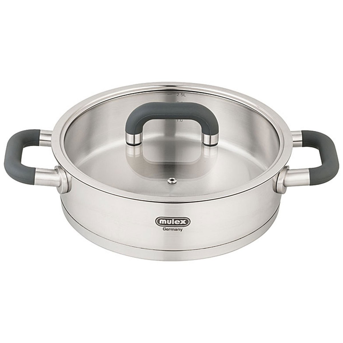Lugano Edilstahl Topfset 6TLG. + Stielpfanne 24 cm + Servier pad 24 cm