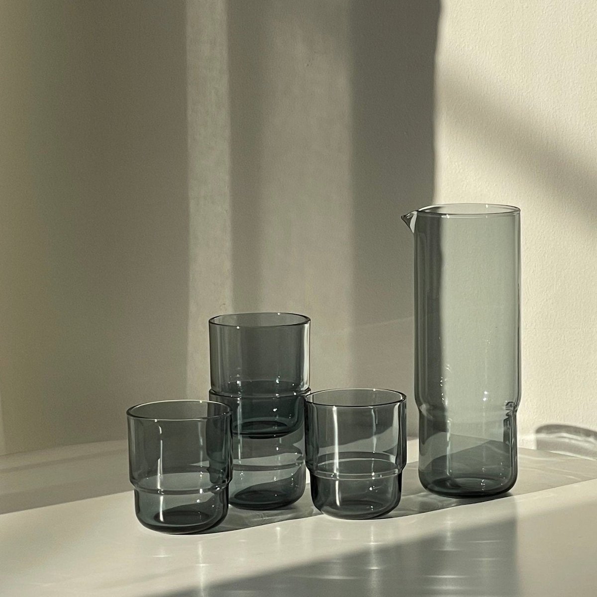 Piccadilly Tumbler Smoke (Set of 2)