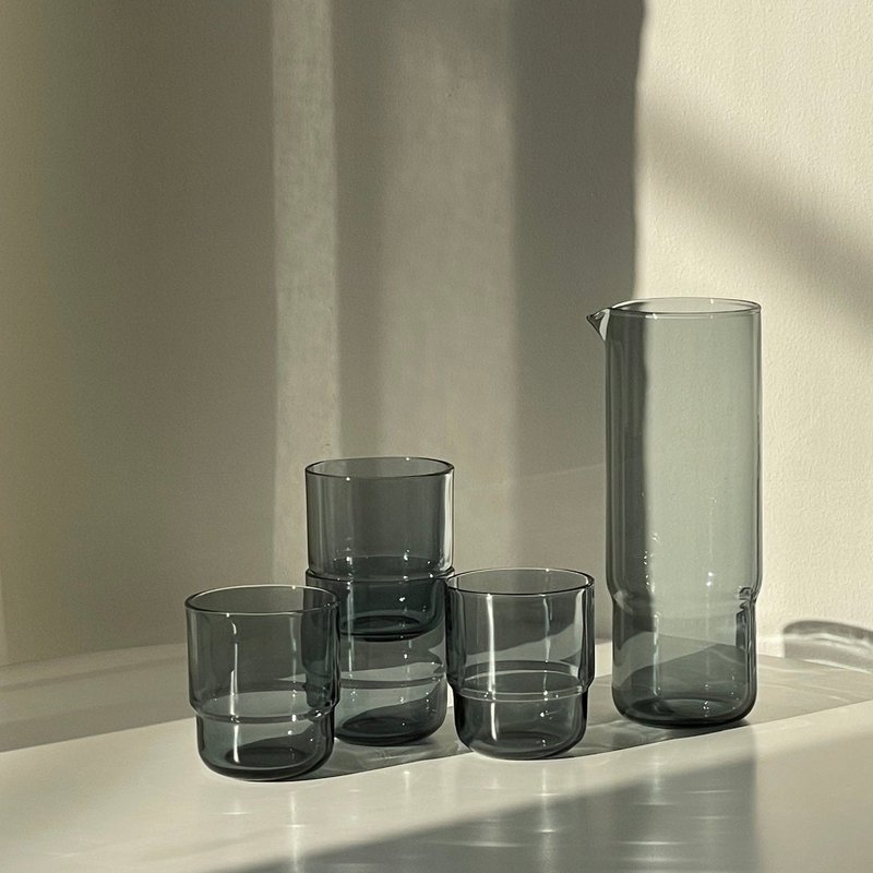 Piccadilly Tumbler Smoke (Set of 2)