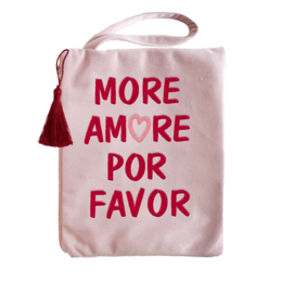 Cosmetic bag including "more Amore Por Favor"