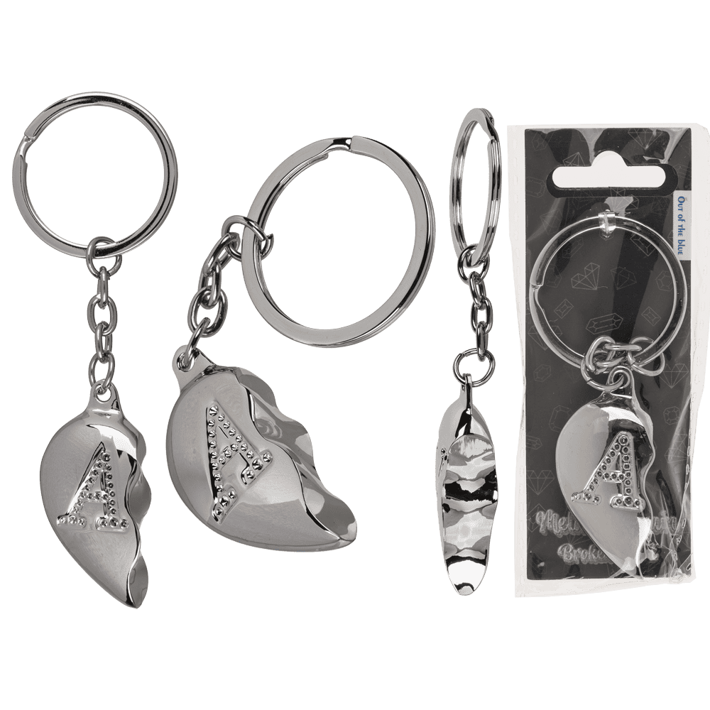Metal Keychain, Broken Heart,