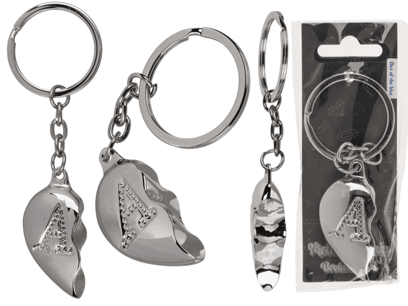 Metal Keychain, Broken Heart,