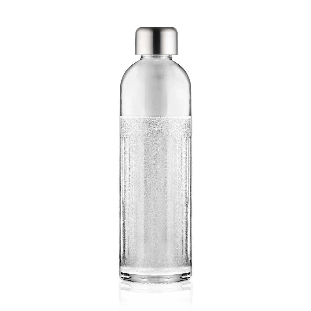Glass bottle for bubliq glass carbonator