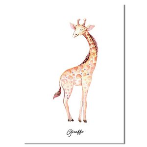 Giraffe - Nursery poster - Nursery poster - Decoration - Watercolor style animals kids
