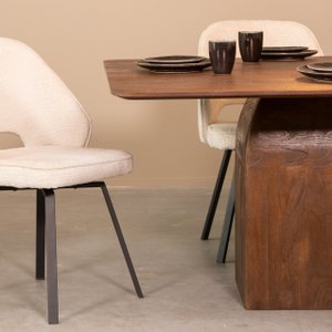 Hazer Ingo Esstisch – Espresso – Mangoholz – 130 cm – Quadratisch 130 x 76 x 130 cm