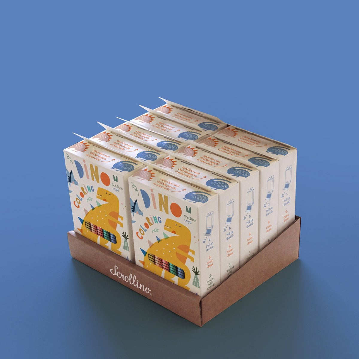 Kleurboek met dinosaurussen - Scrollino DINO Coloring