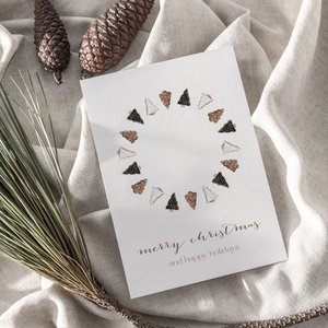 Christmas card on structure paper A6 greeting card