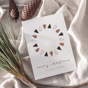 Christmas card on structure paper A6 greeting card