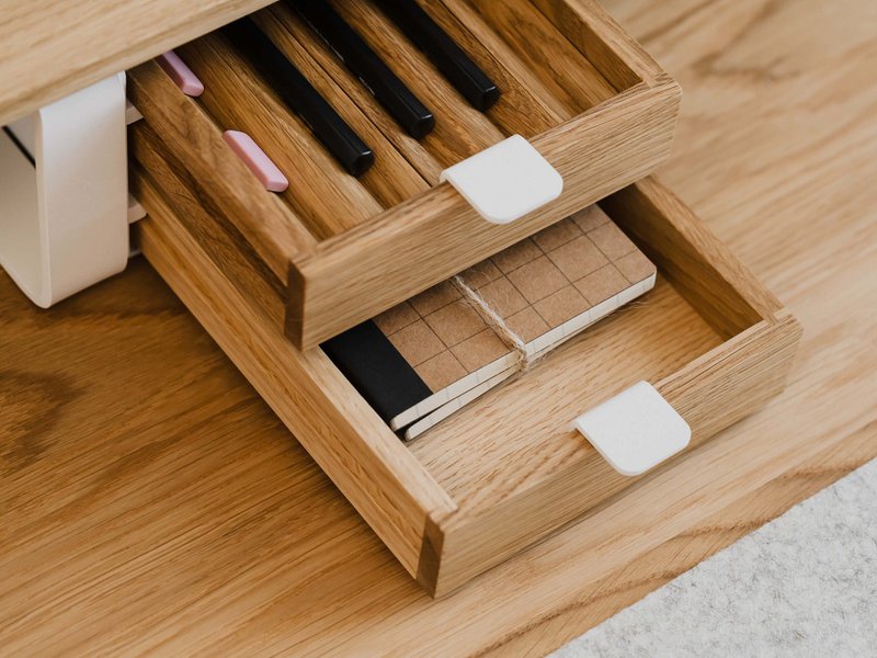 Cajón modular pequeño - Complemento de estante de escritorio doble