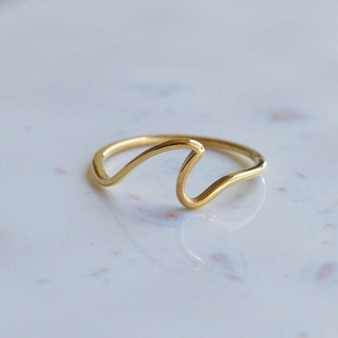 Mykonos - Dainty Ocean Waved Line Stacking Ring