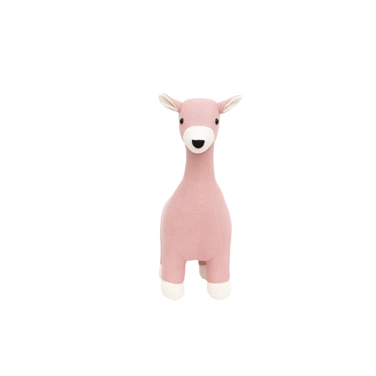 Peluche mini cerf rose 100% coton 31X15X40 cm