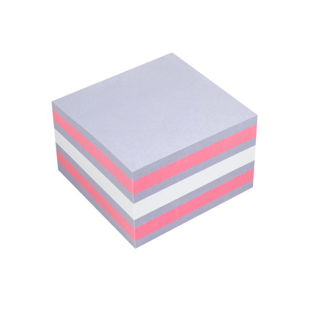 Info notities 75x75mm assorti blok a 450 vel violet, roze, wit