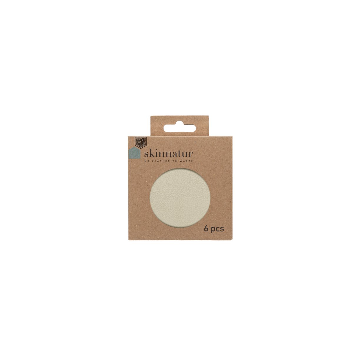 Sottobicchiere Skinnatur | pelle riciclata | Circa 10 cm | set da 6