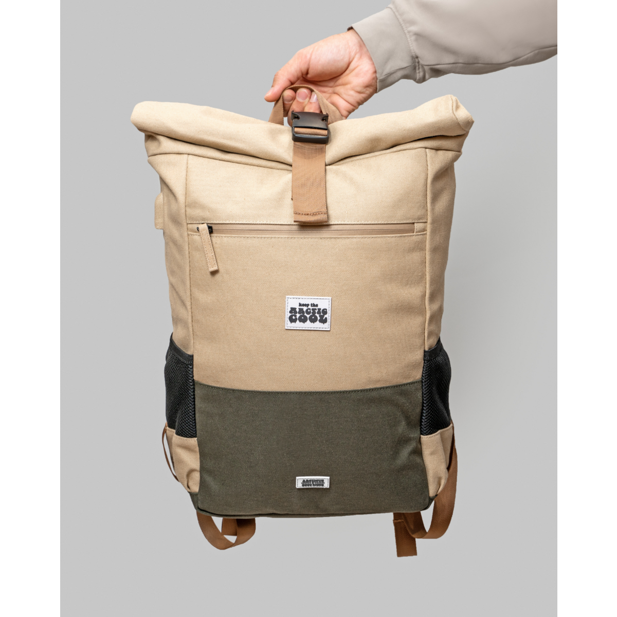 Sac à dos imperméable en chanvre Polar Explorer - Beige