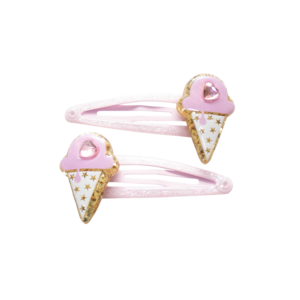 Duo Premium haarspeldjes voor kinderen - Sparkle Petites Glaces D'amour