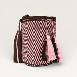 Zigzag crossbody bag L | Rose