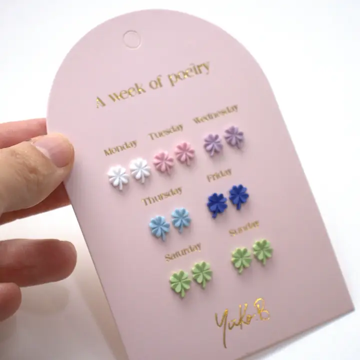 Box of 7 Earrings — Chance Poetry Week - English