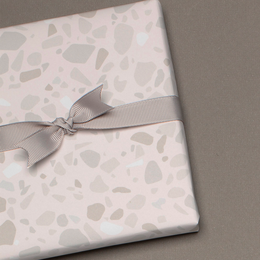 Pink wrapping paper with terrazzo pattern, packing gifts in boho style, packing gifts for women, packing mother's day gift, wrapping paper wedding