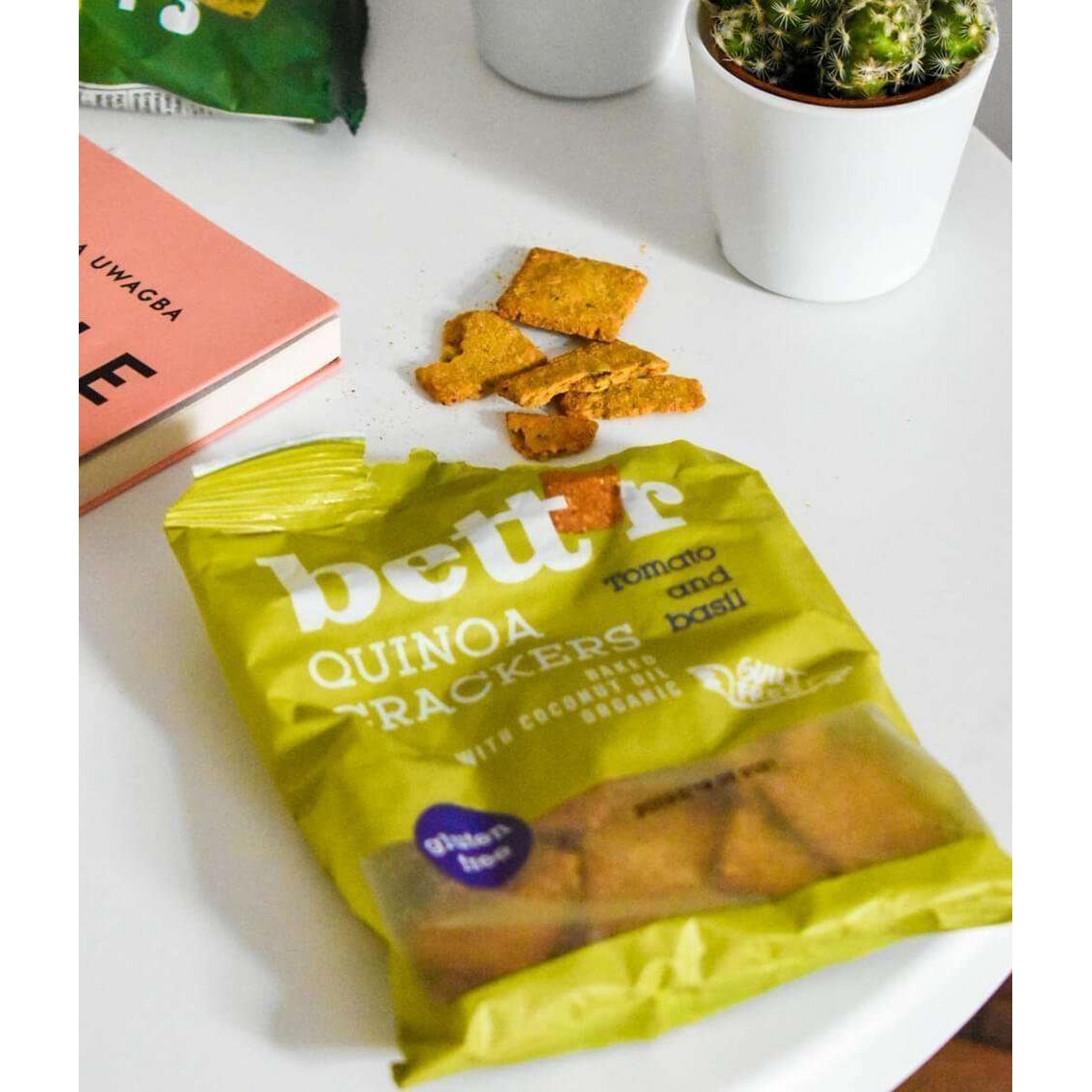 Quinoa Crackers Tomato & Basil, organic, Bett'r, 100g