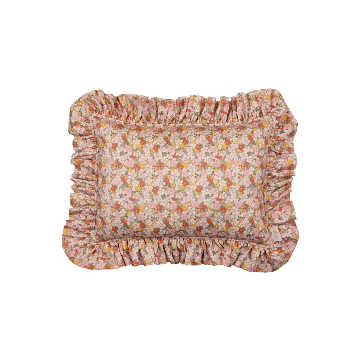 Decorative pillow with frill "green garden"