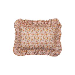 Decorative pillow with frill "green garden"