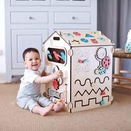 Set - BusyBoard house natural and creative cube