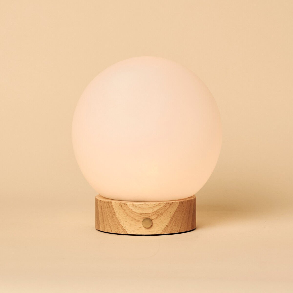 Flore Lichtbruine Houten Oplaadbare Lamp