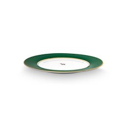 Plate Love Birds Deer Dark Green 26.5cm