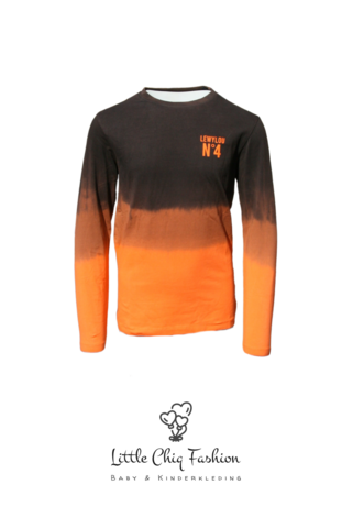 Lewylou NO4 Longsleeve – Black-Orange Tie Dye – Urban Kids Fashion