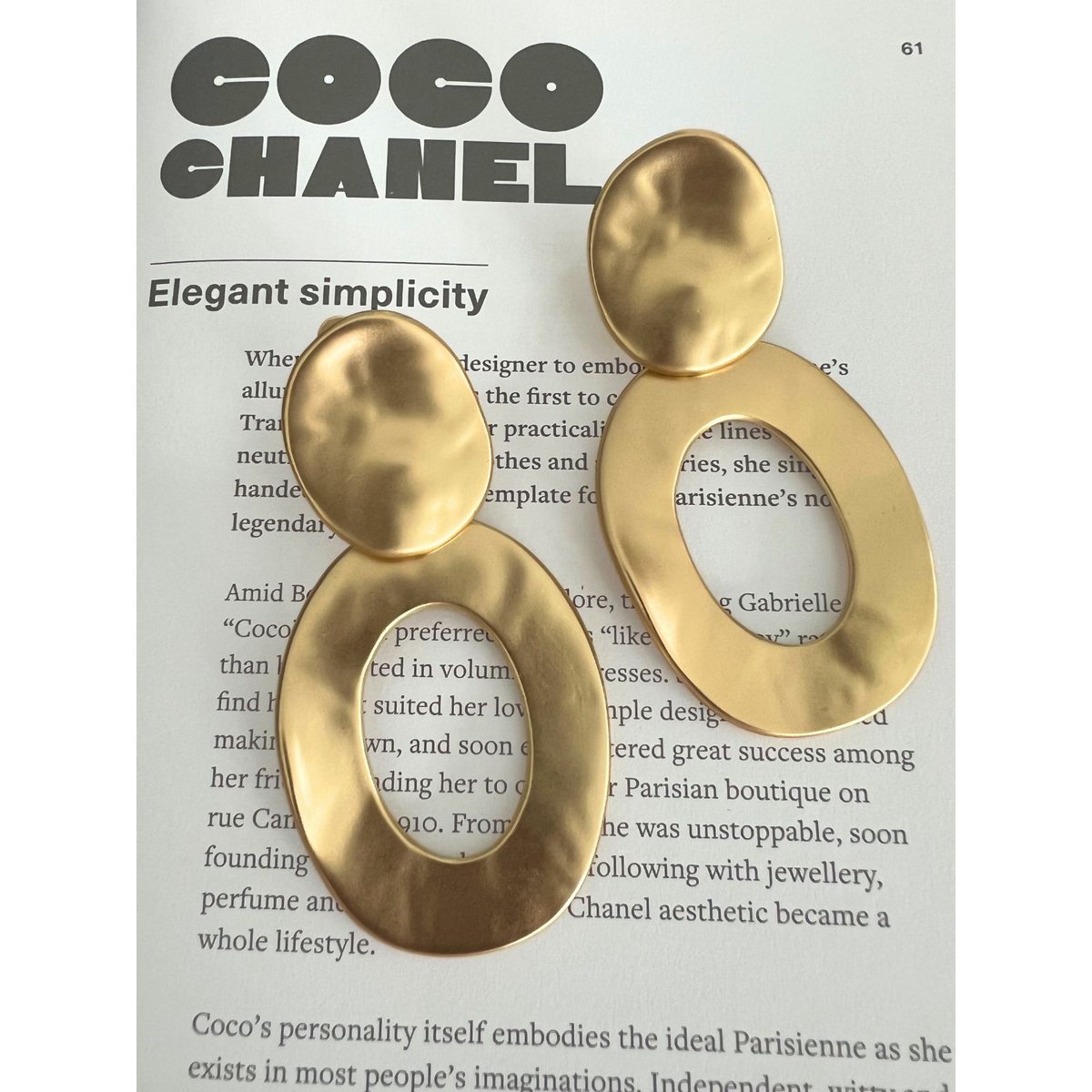 Boucles d'oreilles tendance Meij dorées