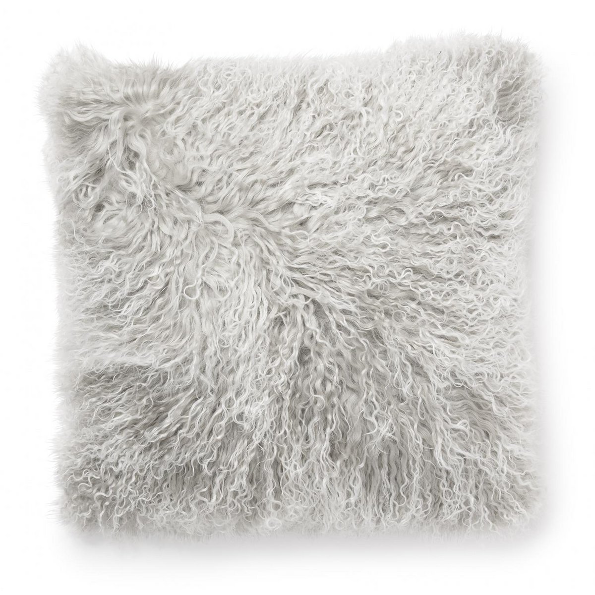 Funda de cojín Shansi piel de oveja_Gris claro Snowtop