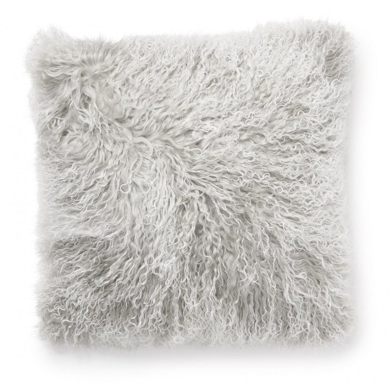 Funda de cojín Shansi piel de oveja_Gris claro Snowtop