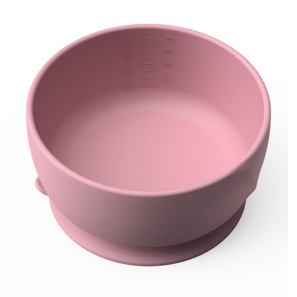 SILIKONSCHALE MIT SAUGNAPF ROSA