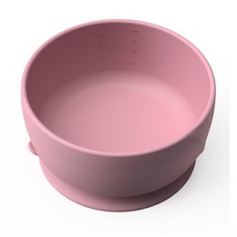 CUENCO DE SILICONA CON VENTOSA ROSA