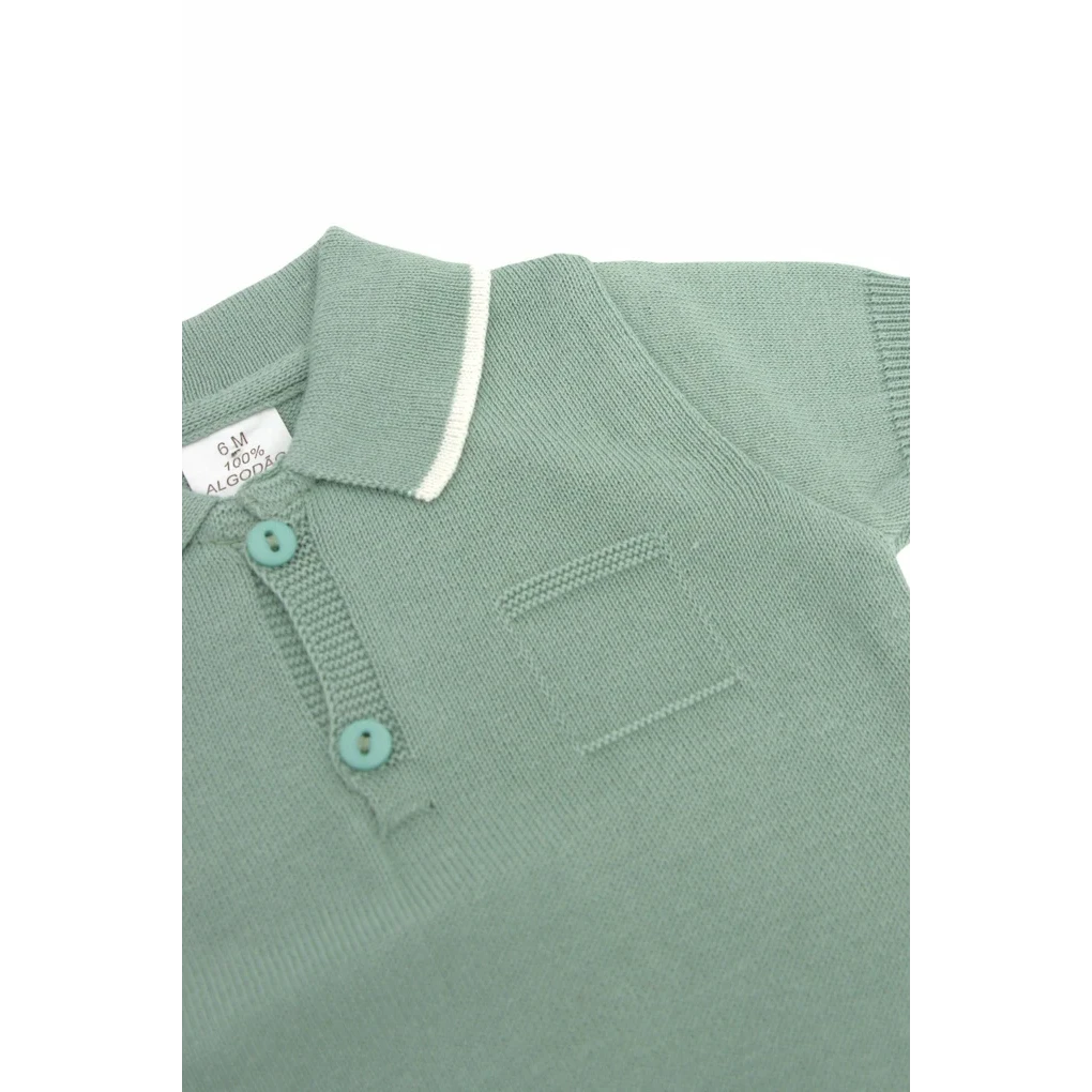 Conjunto bebé niño punto, polo y shorts