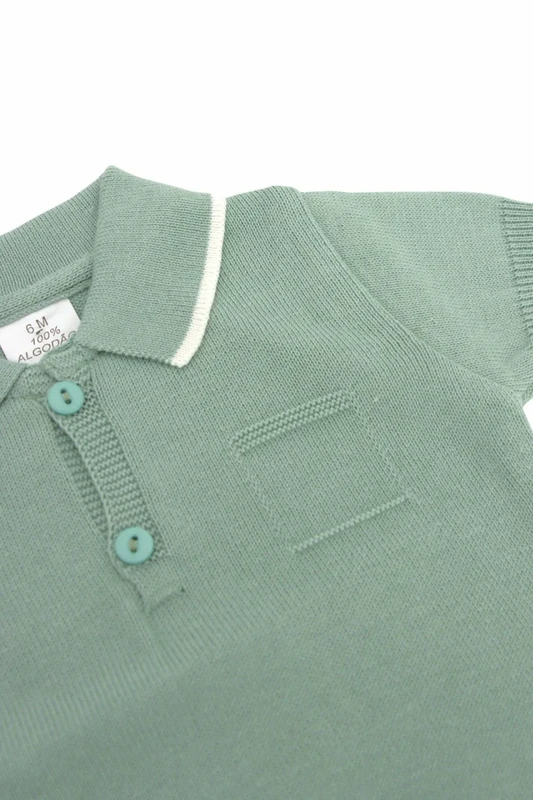 Conjunto bebé niño punto, polo y shorts